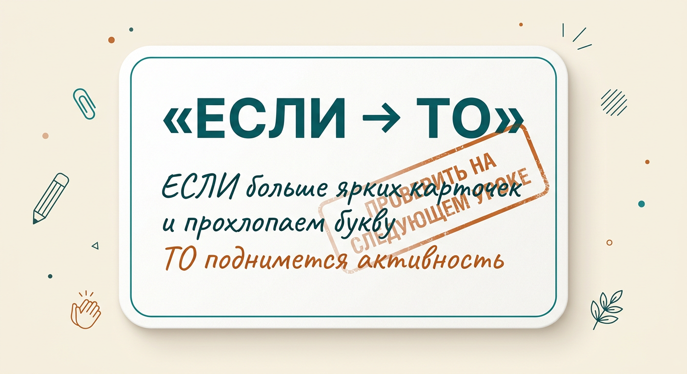 Карточка гипотезы: ЕСЛИ → ТО
